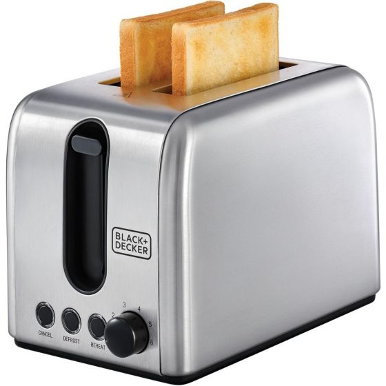 BLACK + DECKER Toaster 2 Slices 1050 Watt