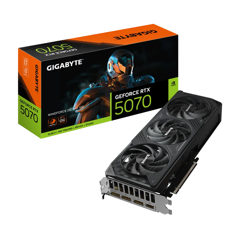 GIGABYTE GeForce RTX 5070 WINDFORCE OC SFF 12GB Graphic Card - Black