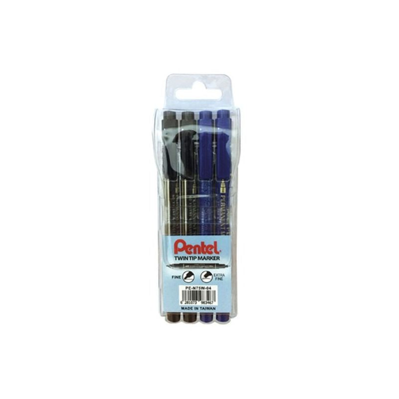 Twin Tip Marker Wallet =4pcs 2BE + 2BK