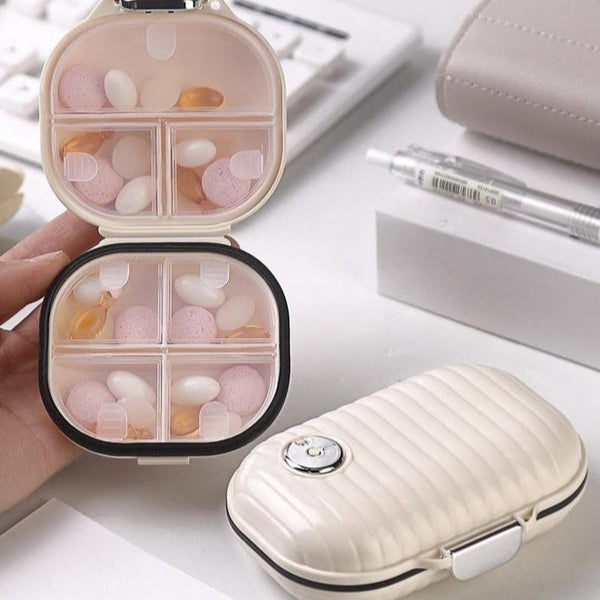 Compact Travel Pill Case with Secure Lock