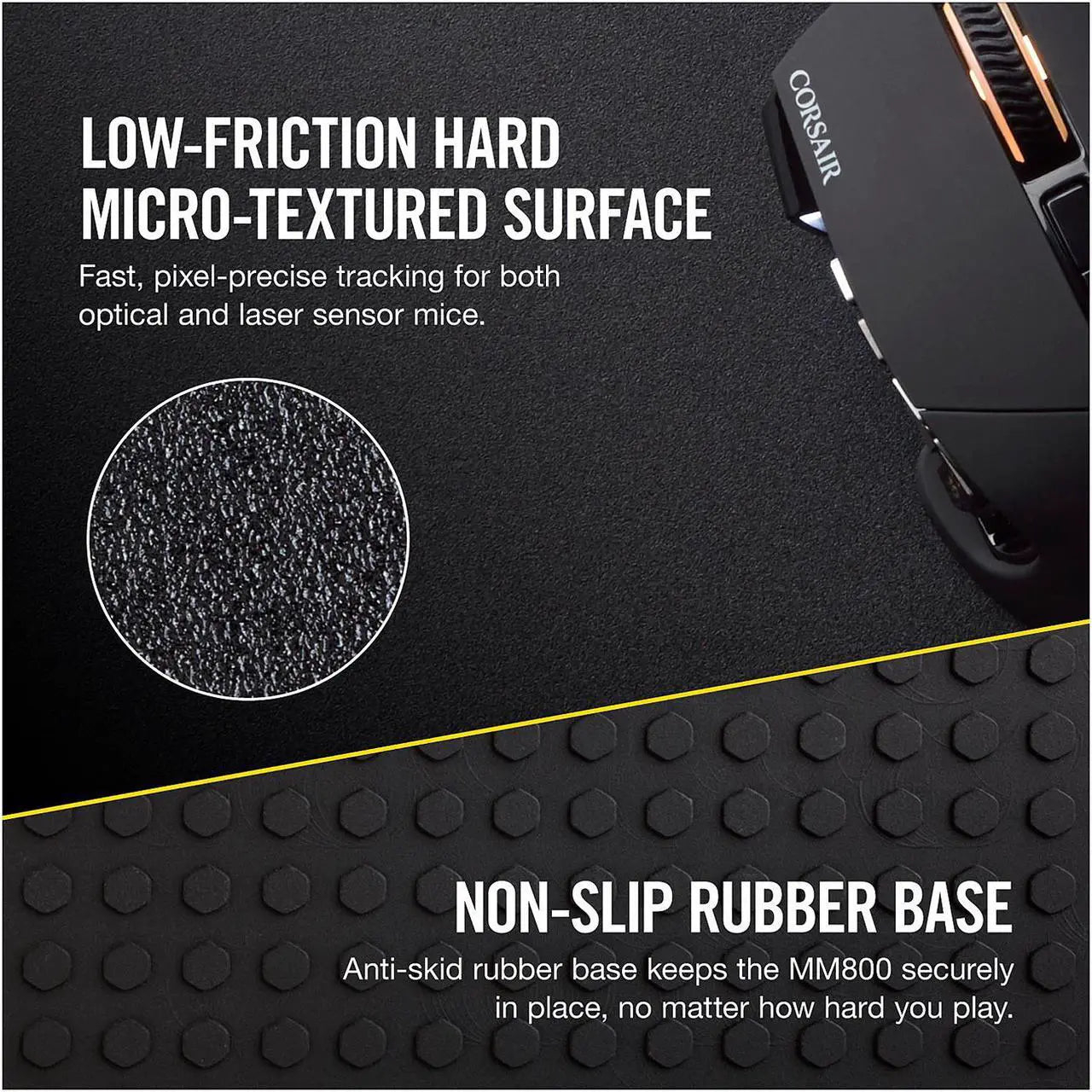 CORSAIR MM800 POLARIS RGB Large Mouse Pad - Black