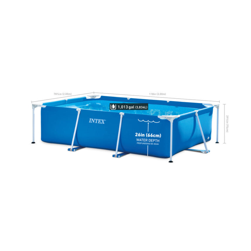 INTEX RECTANGULAR FRAME POOL (300CM x 200CM x 75CM)