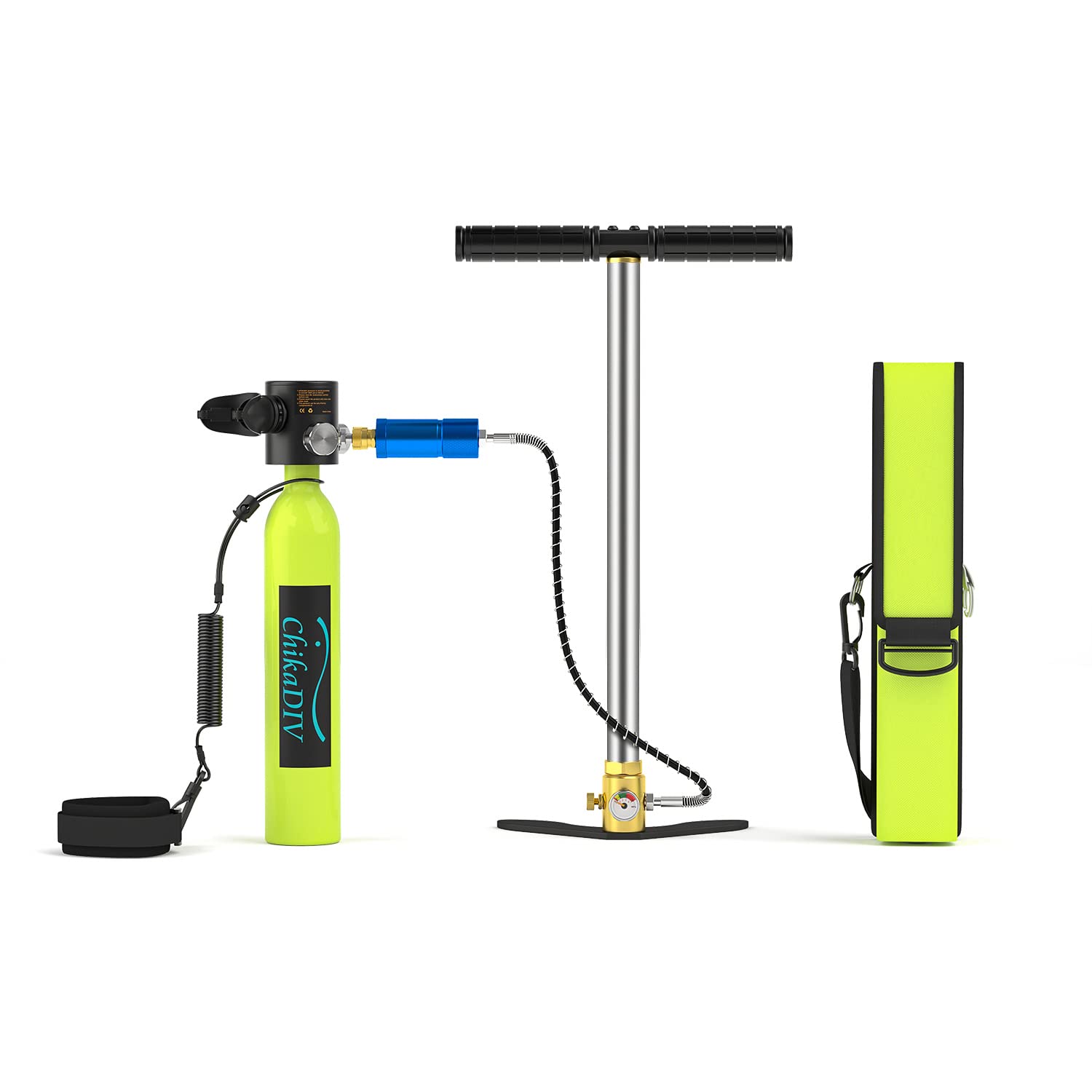 مجموعة CHIKADIV C300plus C الصغيرة لمعدات الغوص المحمولة، أسطوانة غوص قابلة للنفخ