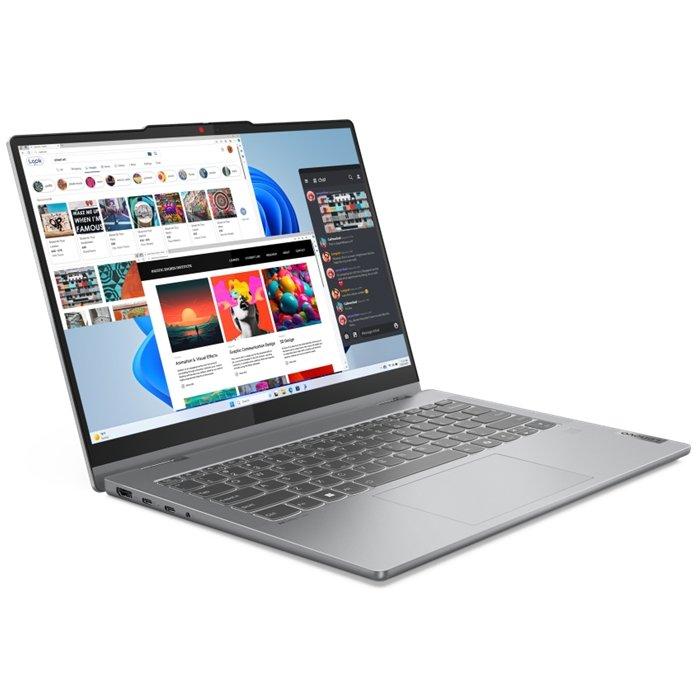 Lenovo IdeaPad 5 2-in-1 Gen 9 Convertible - 14" WUXGA OLED Touch / i7 / 16GB / 512GB (NVMe M.2 SSD) / Win 11 Home / 1YW / Arabic/English / Luna Grey - Laptop
