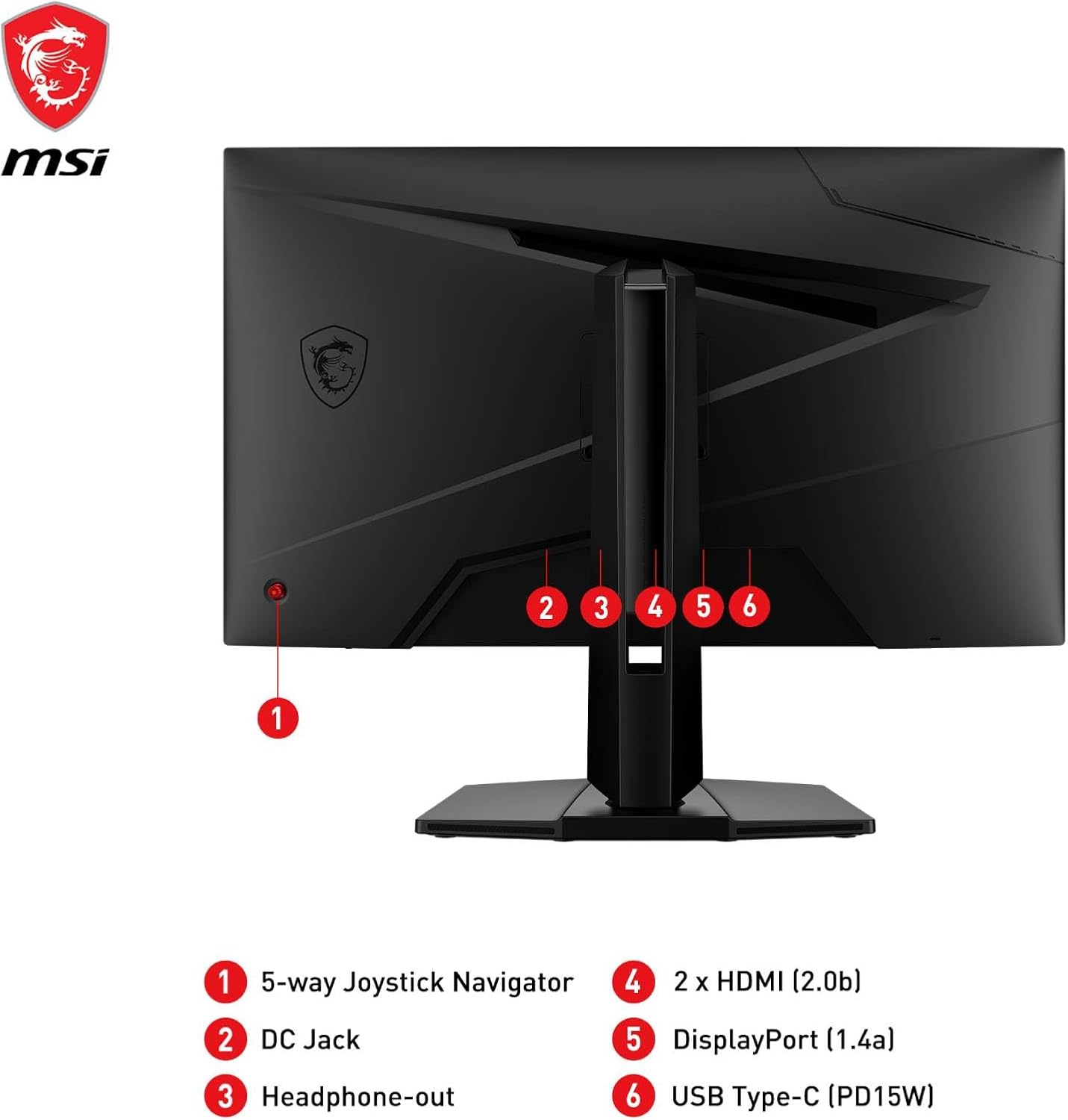 MSI G274QPF E2 27 Inch IPS WQHD 180Hz 1ms Gaming Monitor - Black