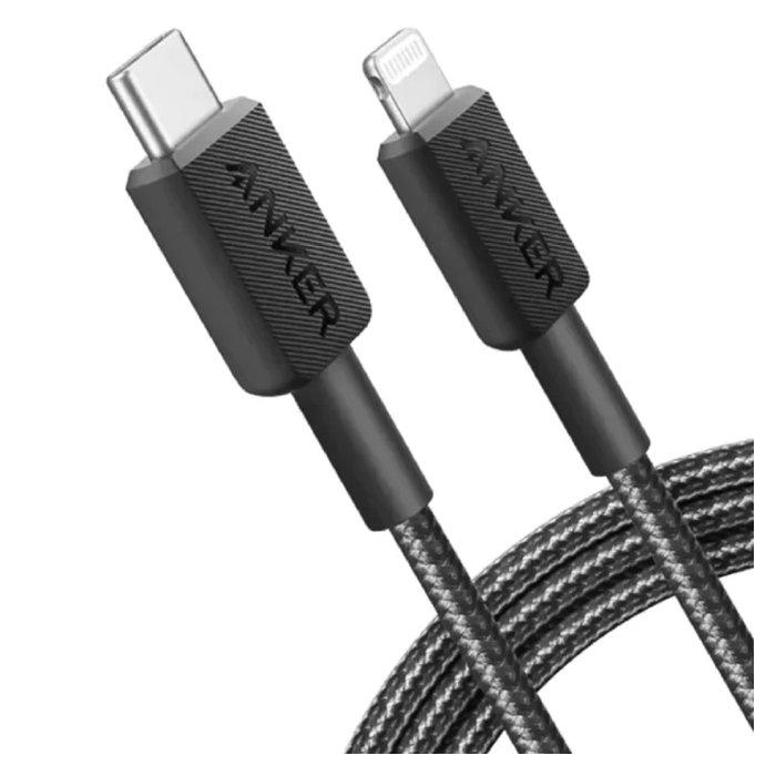 Anker 322 USB-C to Lightning Cable Braided (1.8m/6ft) - Black