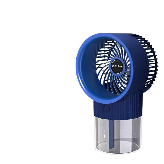 3-in-1 Portable Rechargeable Air Conditioner Mist Fan with 350ml Water Tank, Multicolor Night Light & 3-Speed Cooling