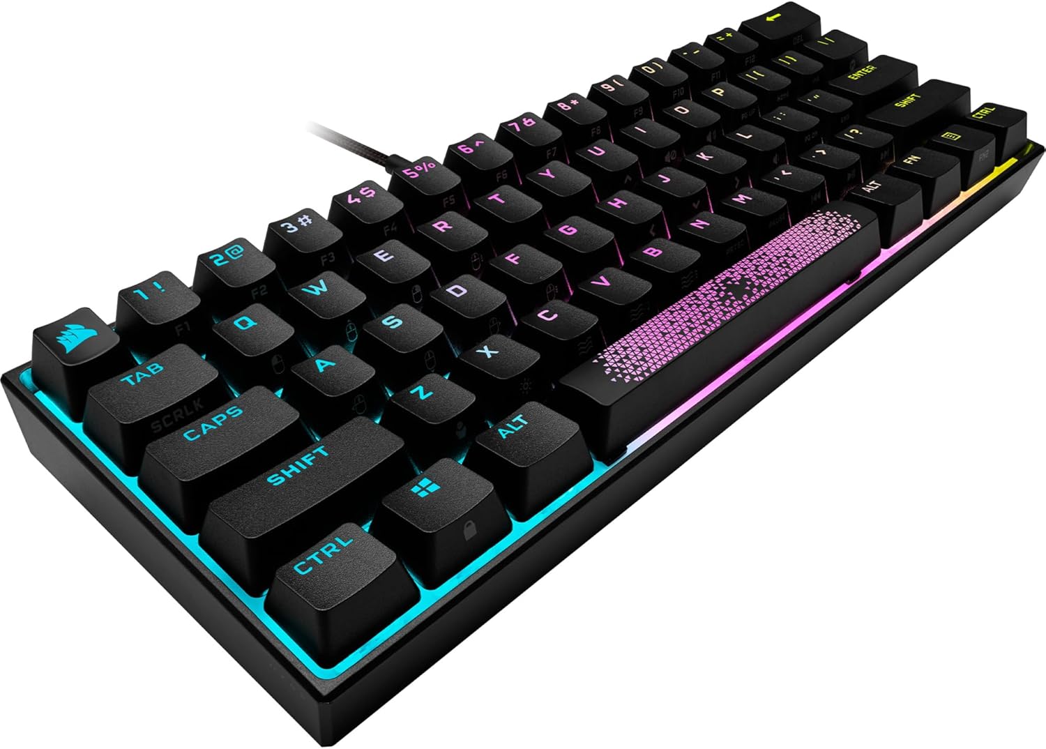 CORSAIR K65 MINI RGB Wired MX Red Mechanical Keyboard - Black