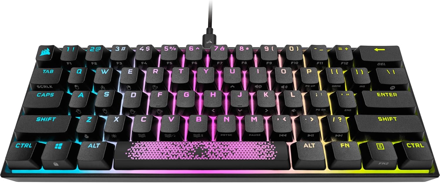 CORSAIR K65 MINI RGB Wired MX Red Mechanical Keyboard - Black