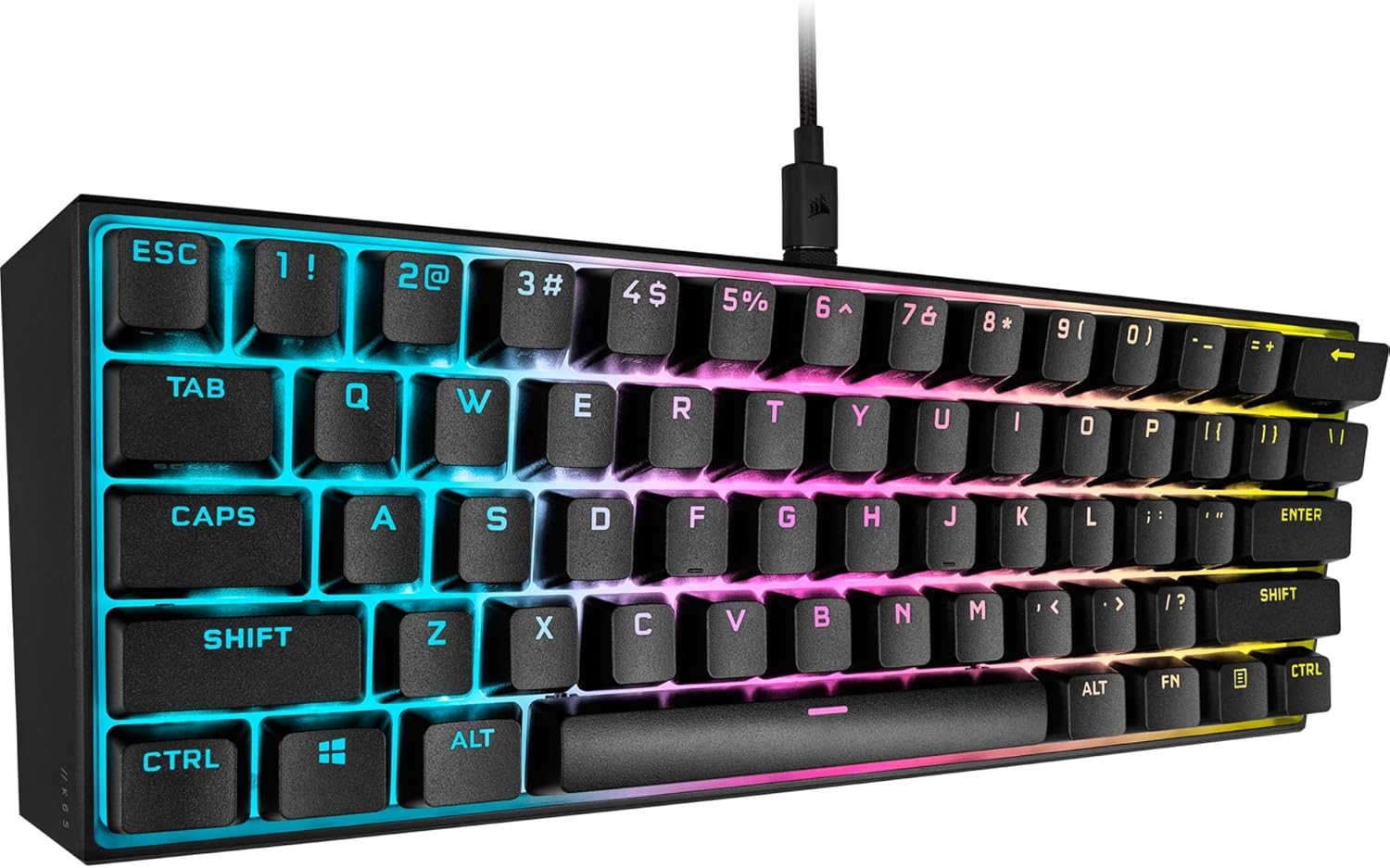 CORSAIR K65 MINI RGB Wired MX Red Mechanical Keyboard - Black