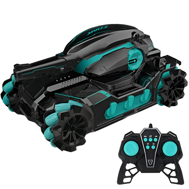 سيارة خزان مياه عالية السرعة مزودة بقاذفات كريات مائية تعمل بالتحكم عن بعد مع إمكانية السير على جميع الأرضيات - يتم التحكم فيها عن بعد وبالإيماءات