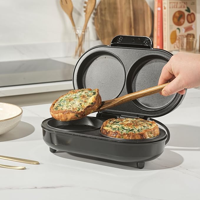 RAF 850W Double-Sided Electric Omelette Maker with Non-Stick Coating & Uniform Heat