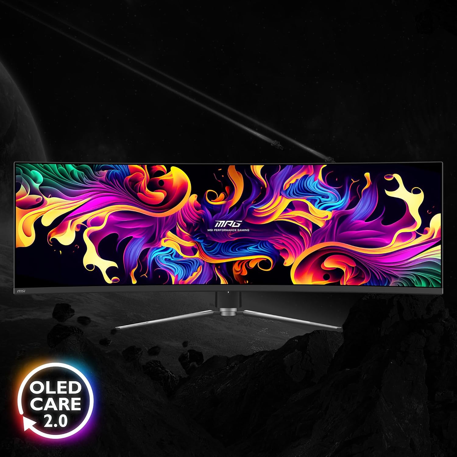 MSI MPG 491CQPX 49 Inch 240Hz 0.03ms DQHD HDMI 2.1 QD-OLED Curved Gaming Monitor - Black