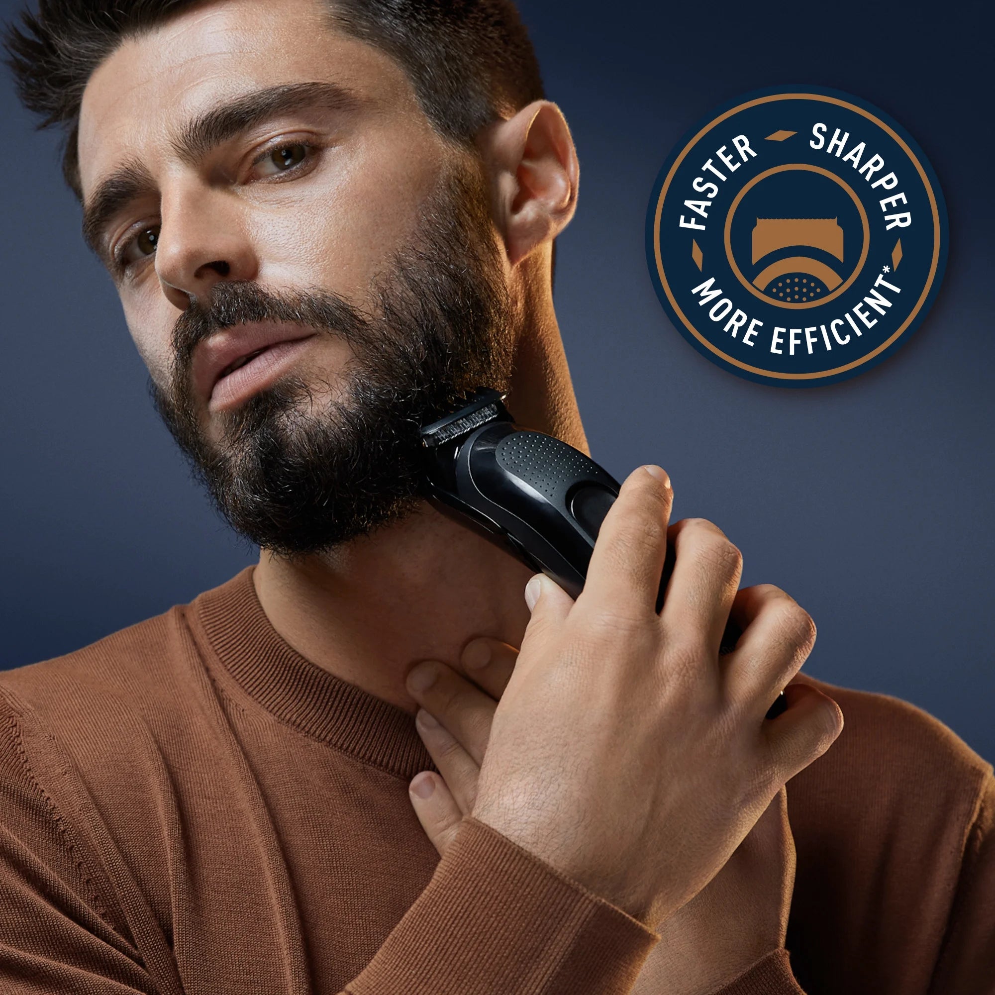 King C. Gillette Cordless Beard Trimmer: Rechargeable, 3 Comb Attachments, Washable, Precision Grooming