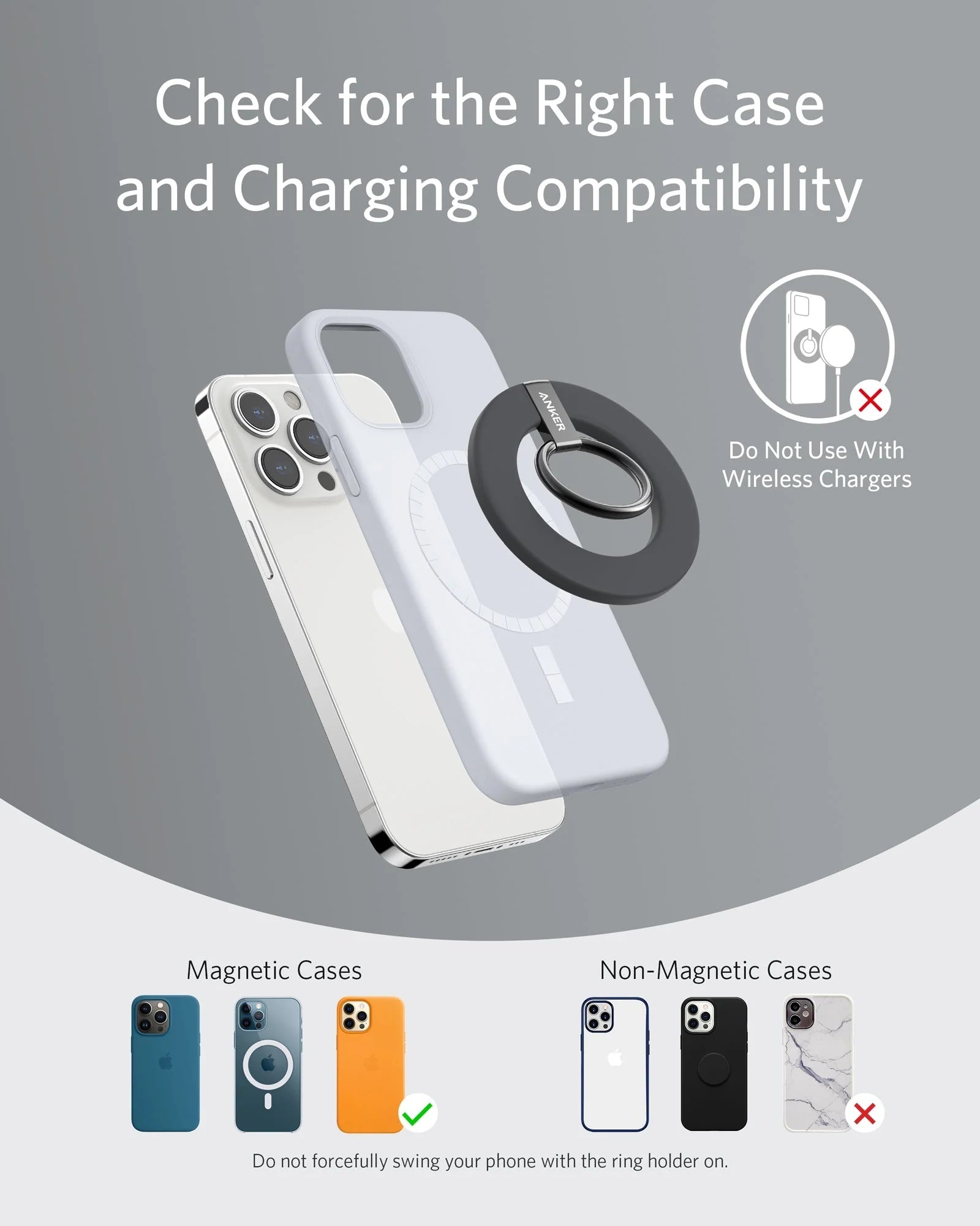 Anker 610 Magnetic Phone Grip (MagGo) - Black