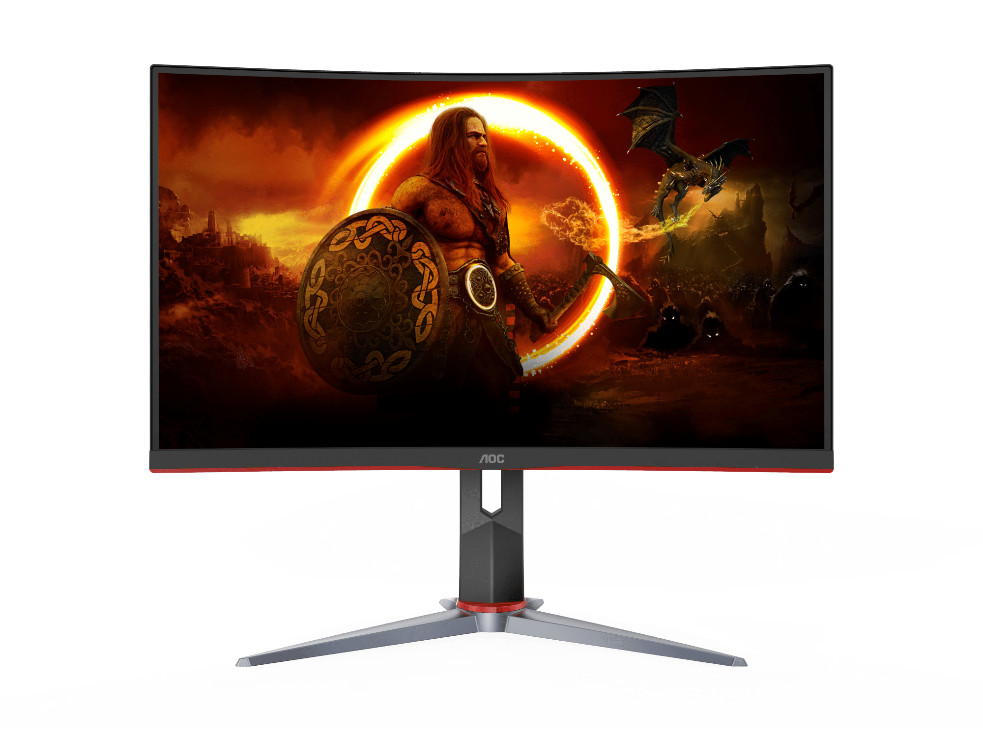 AOC C24G2 24 Inch 165Hz FHD Curved Gaming Monitor - Black