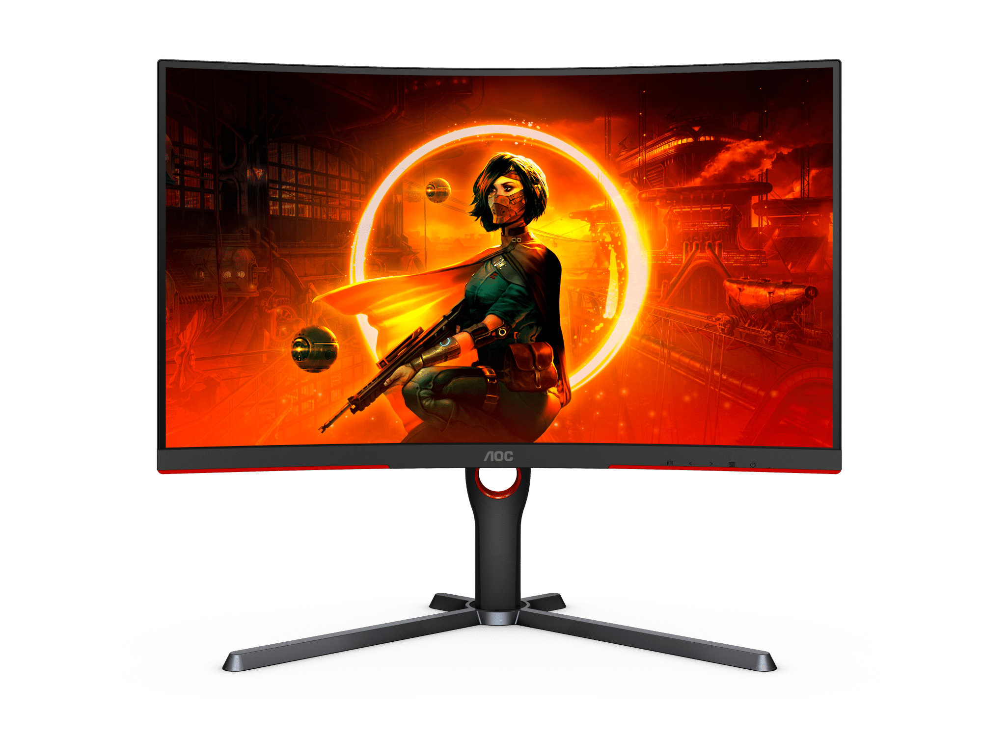 AOC CQ27G3S 27 Inch 165Hz QHD HDMI 2.0 1ms Curved Gaming Monitor - Black