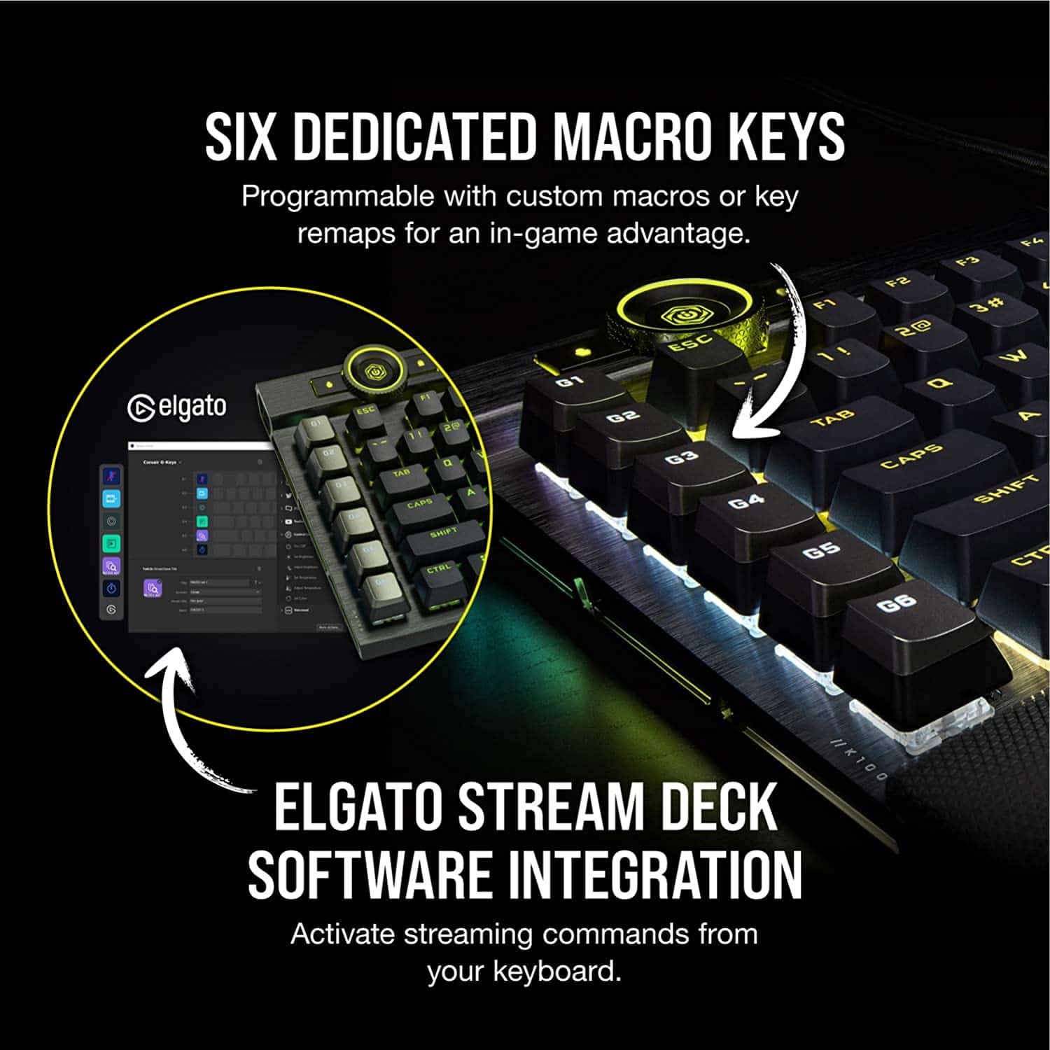CORSAIR K100 RGB Wired Mechanical Gaming Keyboard - Black