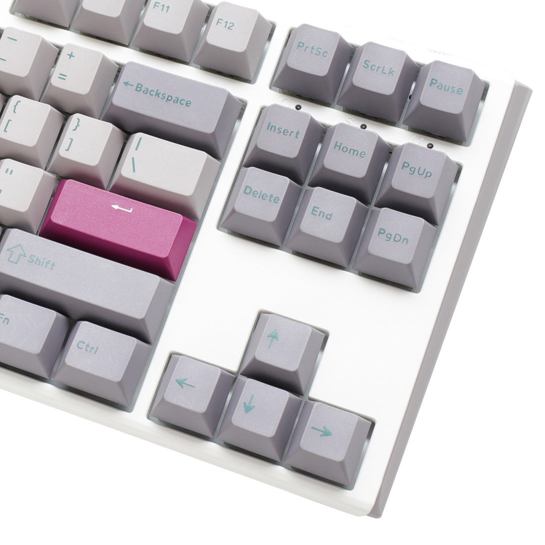 DUCKY ONE 3 TKL PBT HOT SWAP Blue Switch Cherry RGB Wired Mechanical Gaming Keyboard Arabic - Mist Grey