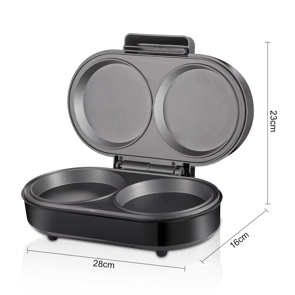RAF 850W Double-Sided Electric Omelette Maker with Non-Stick Coating & Uniform Heat