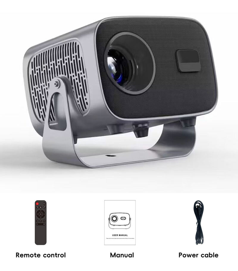 A10 Smart Android 4K WiFi Projector with Built-in Speaker, 200 Lumens, Bluetooth 5.0 with HDMI & Dual USB Ports