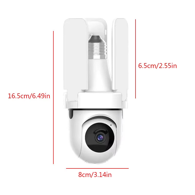 Smart HD WiFi Bulb Camera with Motion Sensing LED Lights, Motion Detection & Two-Way Audio with SD Slot