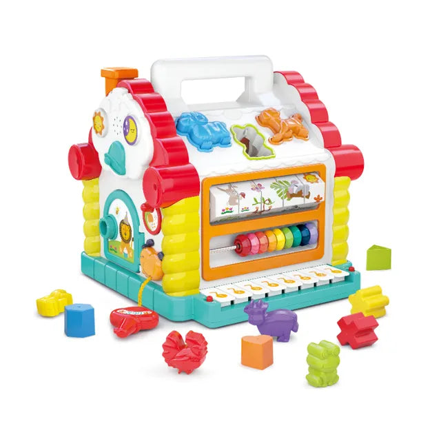 Hola Activity House Shape Sorter with Music/Light/Cubic Block