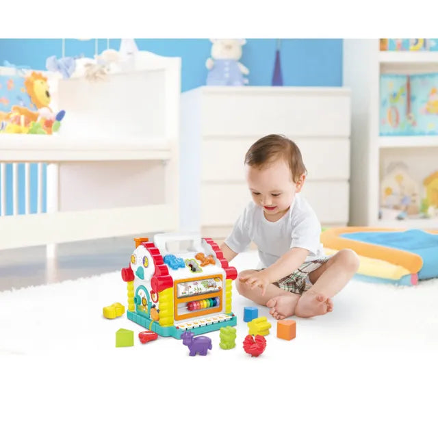 Hola Activity House Shape Sorter with Music/Light/Cubic Block