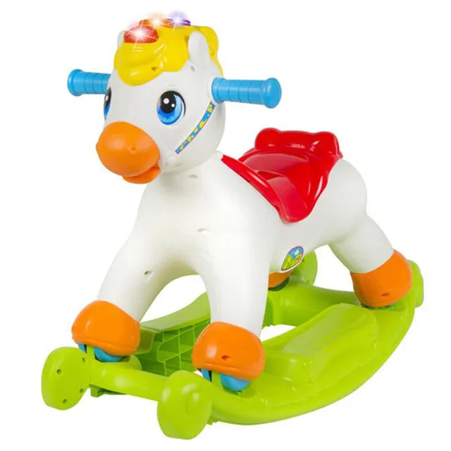 Hola 2-in-1 Rocking/Riding Pony with Music/Light/Sliding/Rocking