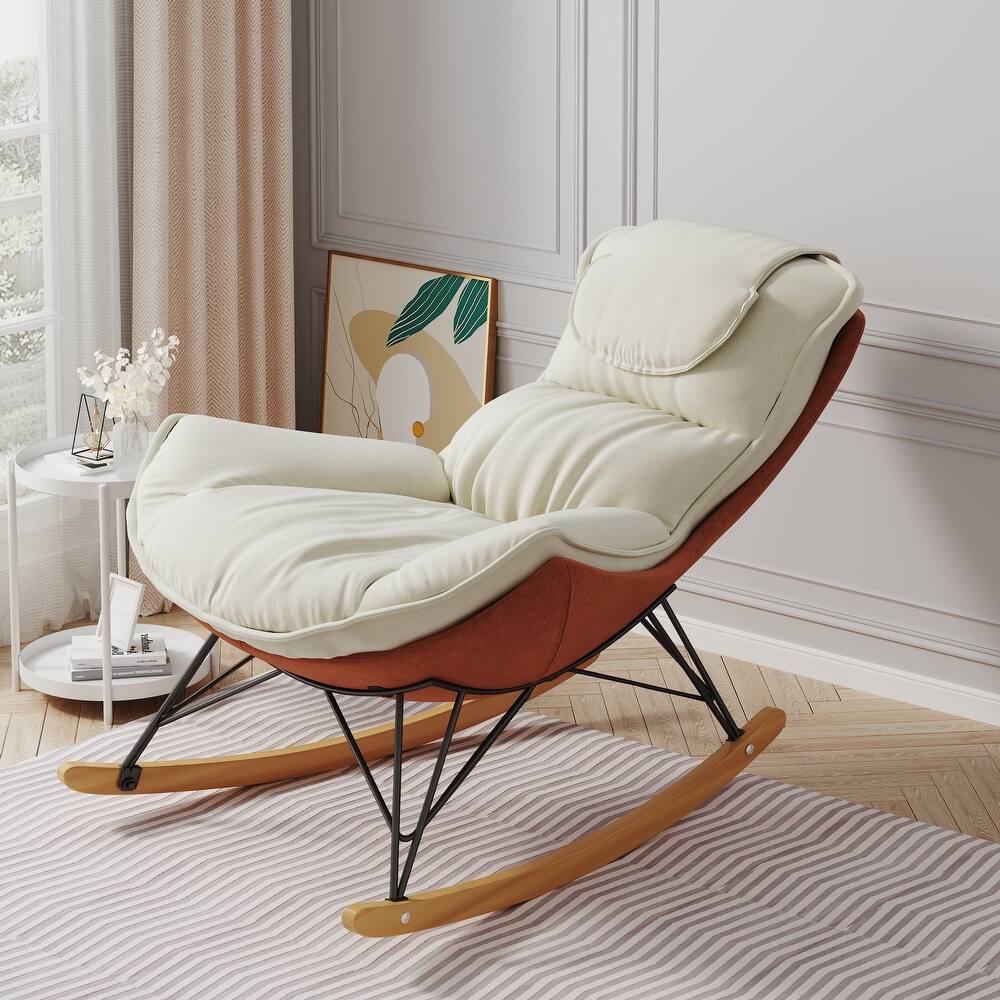 Rocking Glider Chair Accent Chairs Upholstered Rocking Chair Relax Lounge Leisure Sofa Chairs