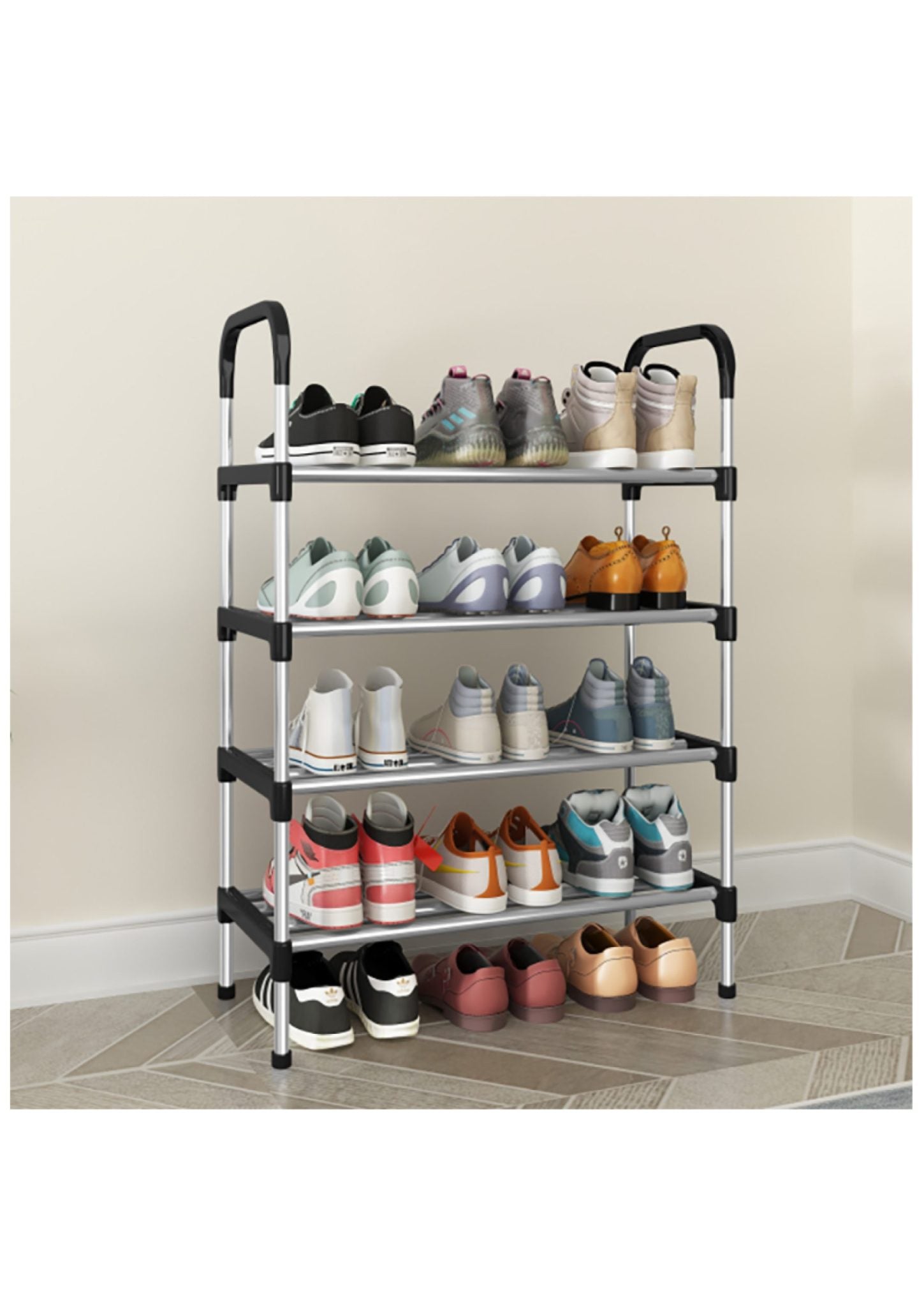 4 TIER STEEL SHOE RACK