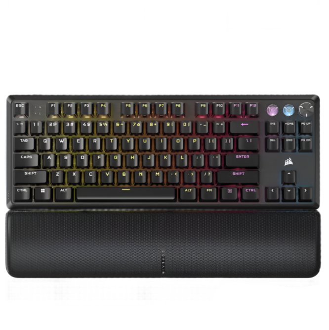 CORSAIR K70 PRO TKL RGB With Rapid Trigger Wired Gaming Keyboard - Black