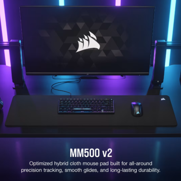 CORSAIR MM500 v2 Hybrid Cloth Gaming Mouse Pad - Extended
