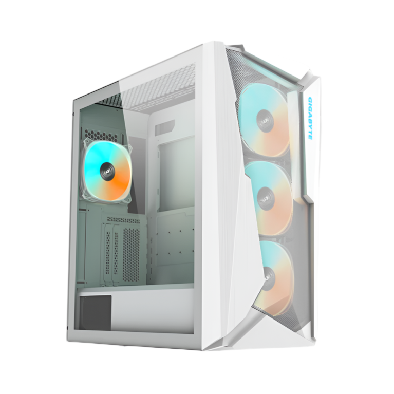 GIGABYTE C301GW V2 4 RGB Fans Mid Tower Case - White