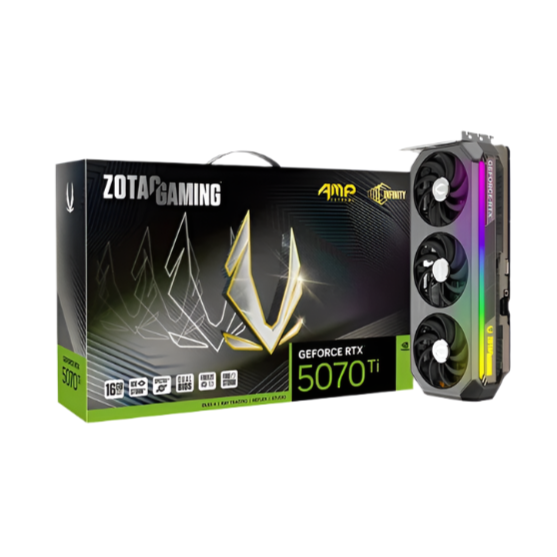 ZOTAC GAMING GeForce RTX 5070 Ti AMP Extreme Infinity Ultra Graphic Card - Black