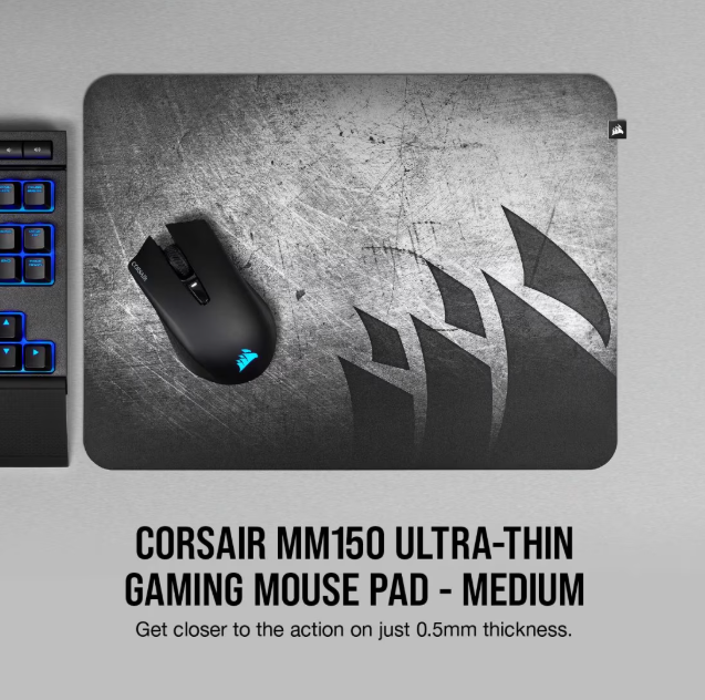 CORSAIR MM150 Ultra-Thin Medium Mouse Pad - Black