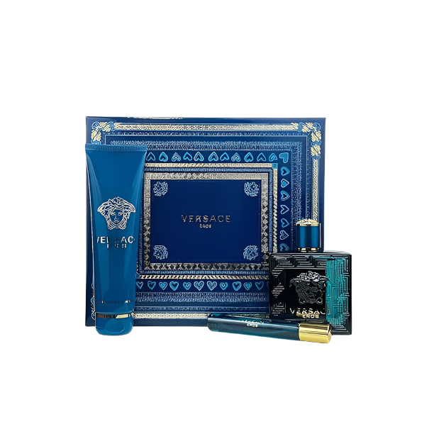 مجموعة فيرساتشي إيروس 3 قطع للرجال (عطر 100 مل + عطر 10 مل + شنطة)