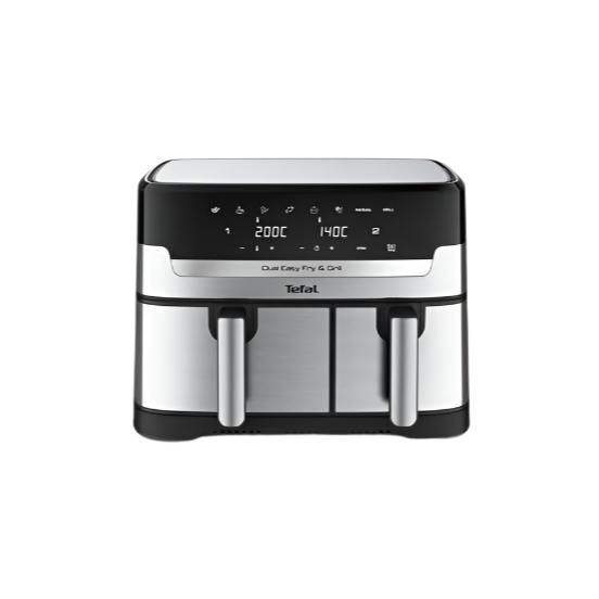 TEFAL DUAL EASY FRY & GRILL 2700W BLACK SS 8.3L