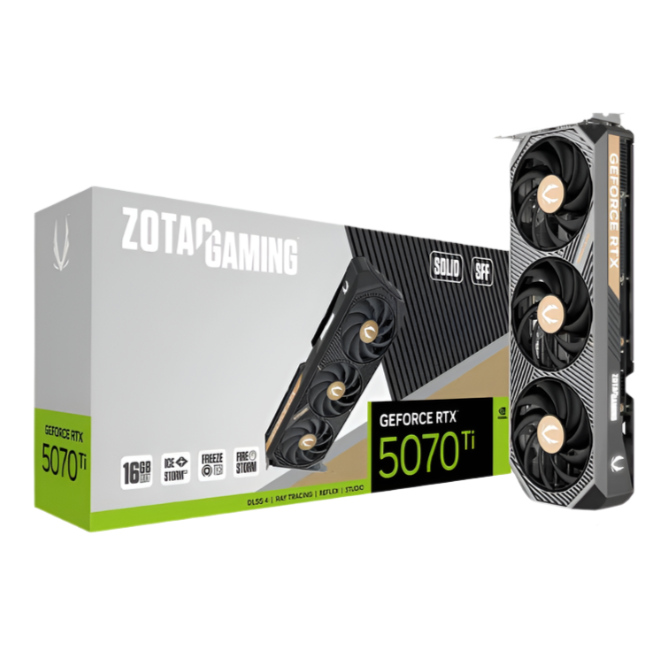ZOTAC GAMING GeForce RTX 5070 Ti SOLID SFF OC 16GB Graphic Card - Black