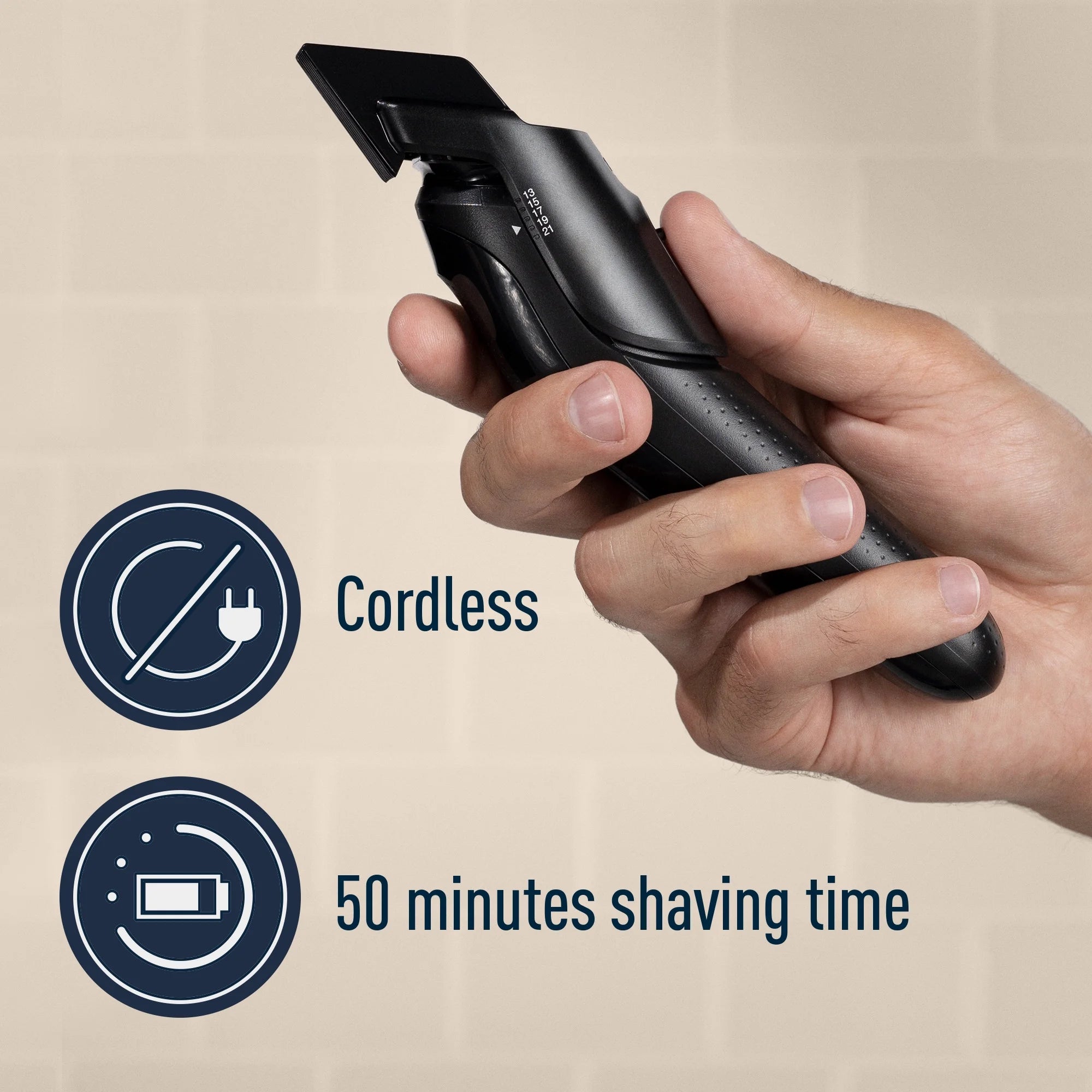King C. Gillette Cordless Beard Trimmer: Rechargeable, 3 Comb Attachments, Washable, Precision Grooming