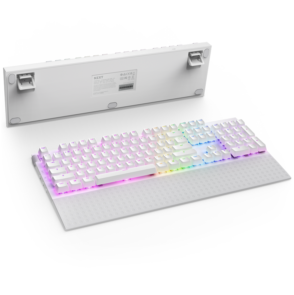 NZXT Function 2 Wired Optical Gaming Keyboard - White