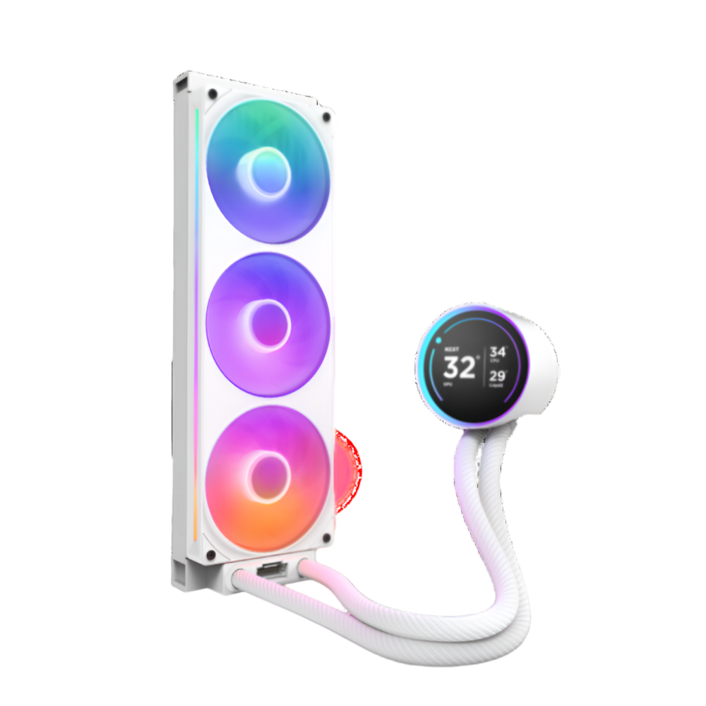 NZXT Kraken Elite 360 RGB V2 360mm AIO With 2.72 IPS LCD Liquid Cooler - White