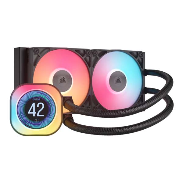 CORSAIR iCUE LINK TITAN 240 RX LCD Liquid CPU Cooler - Black