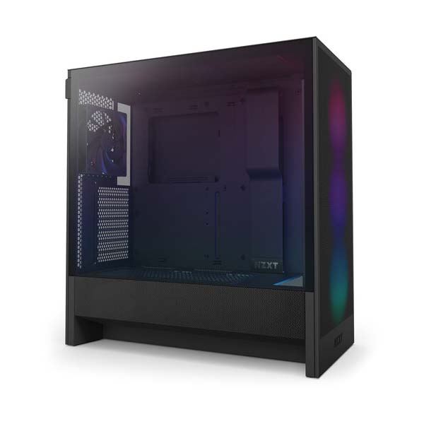 NZXT H5 Flow RGB (2024) Compact Mid-Tower ATX Case With RGB Fans - Black