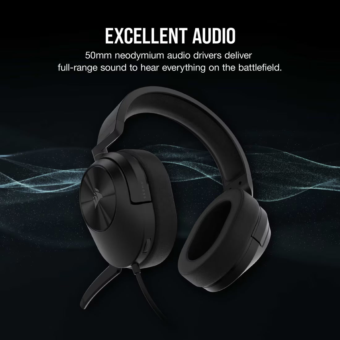Corsair HS55 STEREO Wired Gaming Headset — Carbon (EU)
