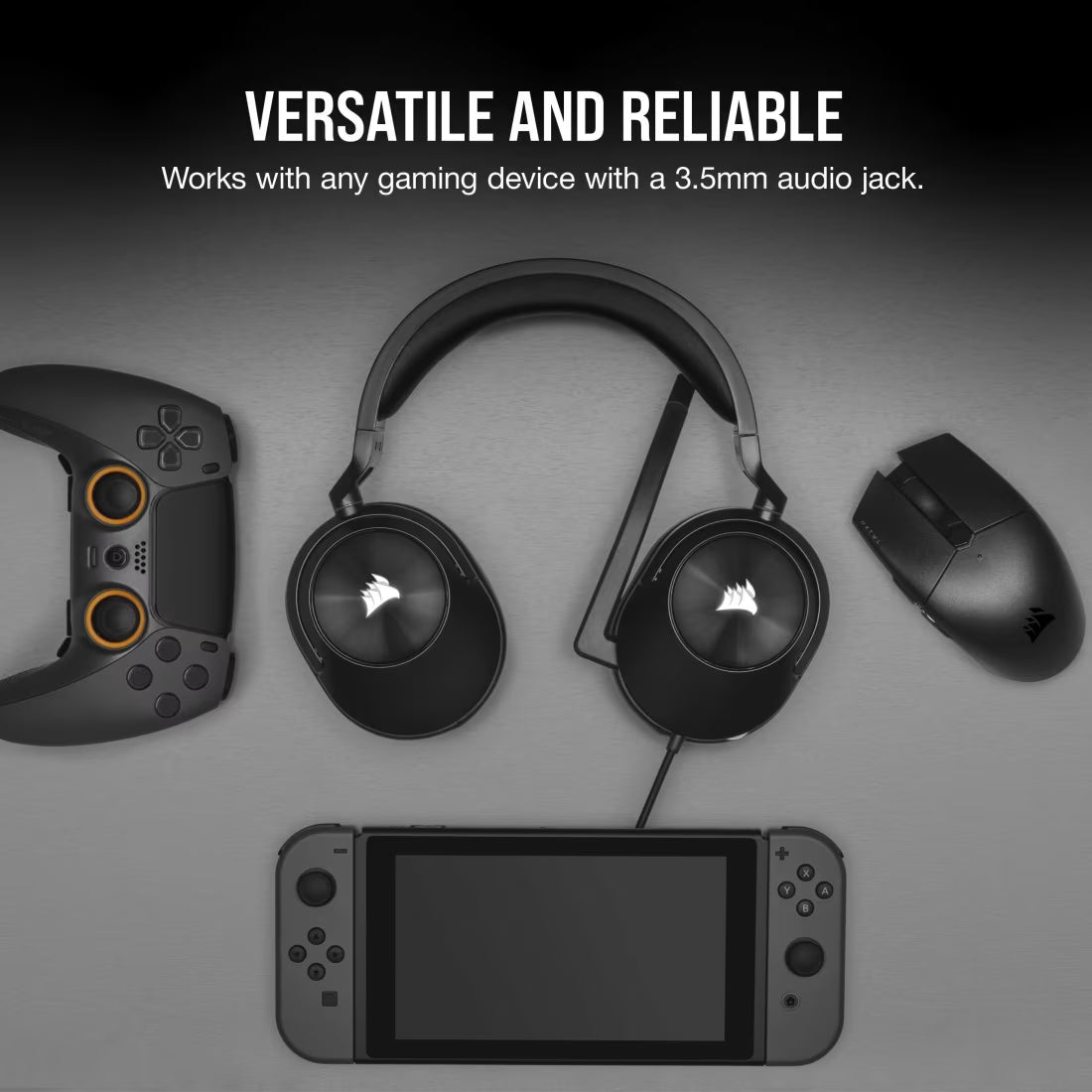 Corsair HS55 STEREO Wired Gaming Headset — Carbon (EU)