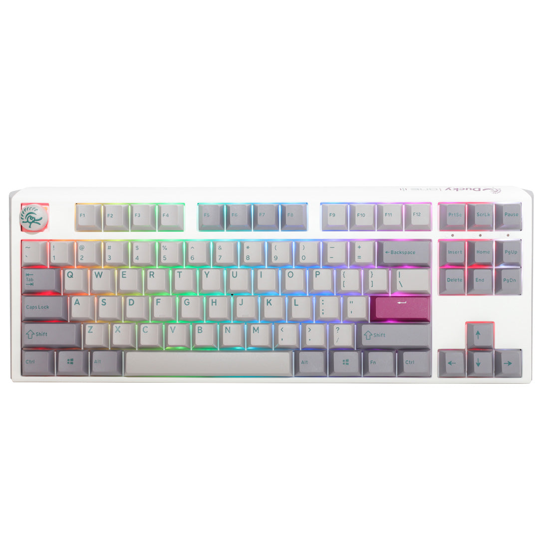 DUCKY ONE 3 TKL HOT SWAP Blue Switch Cherry RGB Wired Mechanical Gaming Keyboard - Mist Grey