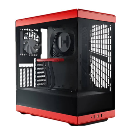 HYTE Y40 Panoramic Tempered Glass With Two 120mm fans, PCI-E 4.0 Vertical Mount included ATX Mid Tower Case - Black