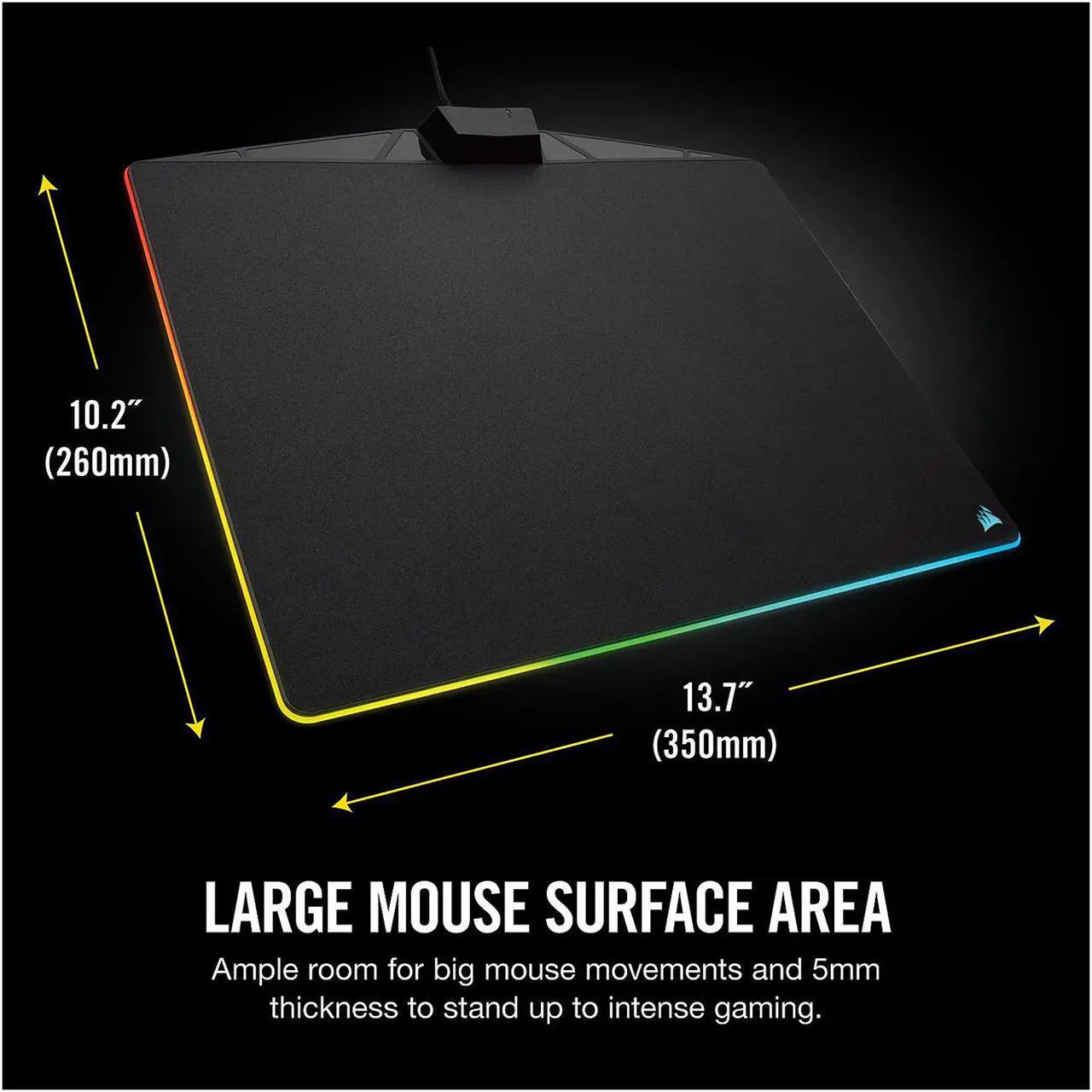 CORSAIR MM800 POLARIS RGB Large Mouse Pad - Black
