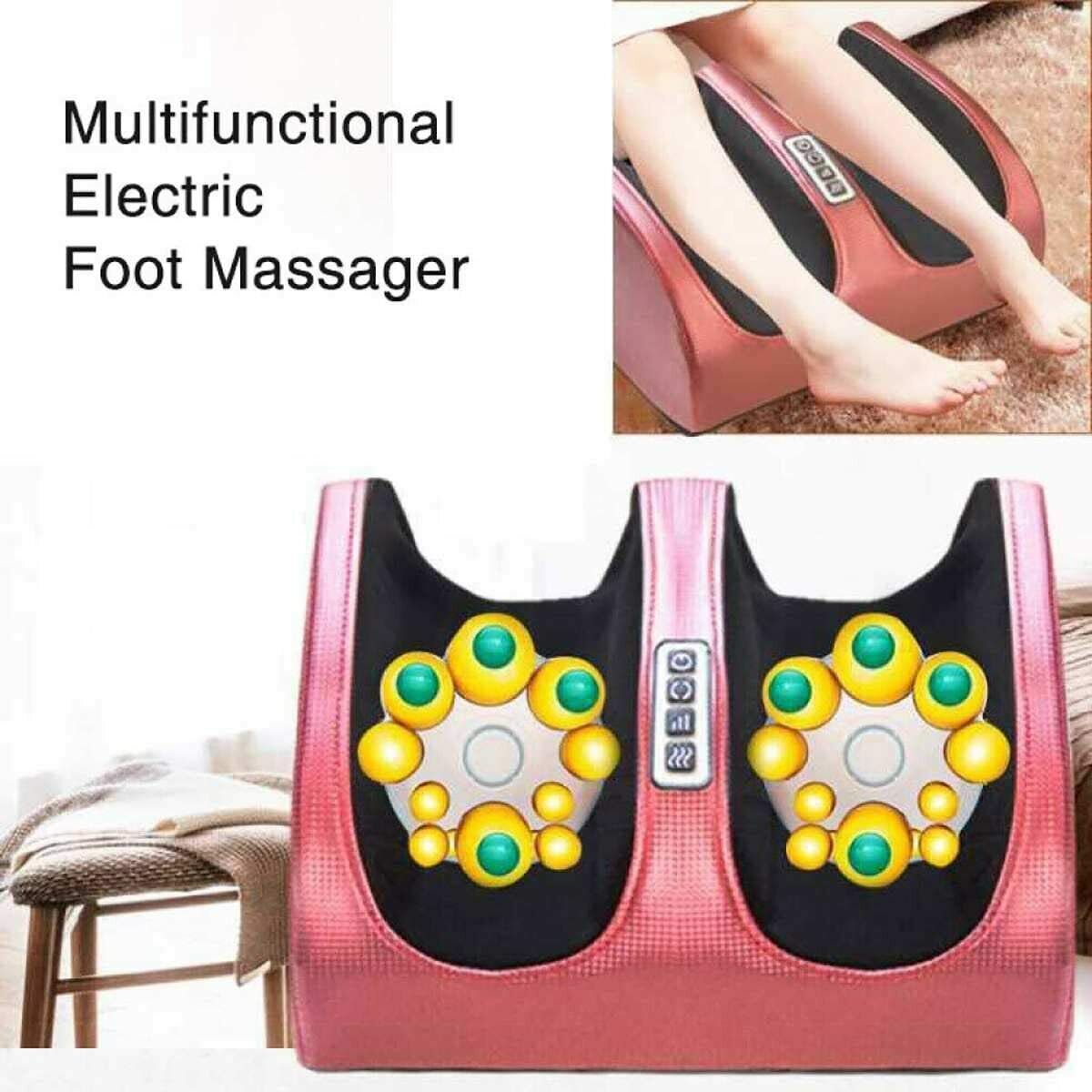 Portable Heated Foot Massager with Timer and for Relaxing Therapy for Fatigue Relief & Blood Circulation
